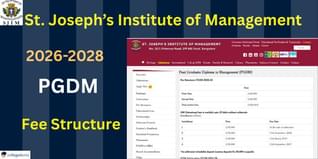 St Joseph's Institute of Management Releases PGDM Fee Structure 2026-28 @sjim.edu.in, Get More Details Here